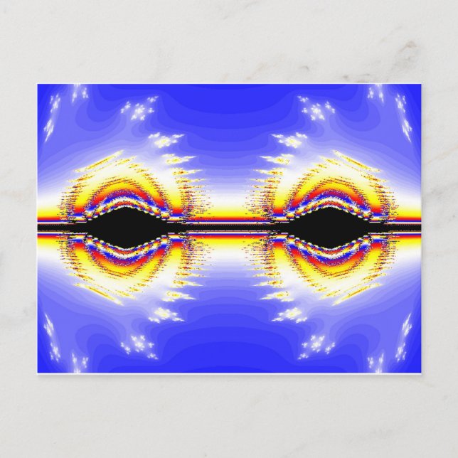 Postal Ojos del fractal (Anverso)