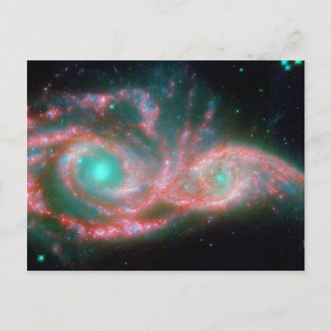 Postal Ojos en el cielo NGC 2207 NASA (Anverso)