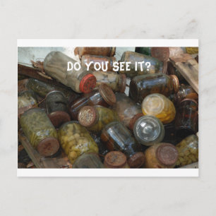 Postal Ojos enlatados ¿Lo ves?