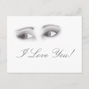 Postal Ojos femeninos