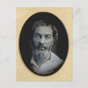 Postal Ojos reflexivos del poeta Walt Whitman