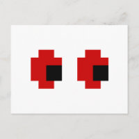 Ojos rojos fantasmagóricos de 8 bits