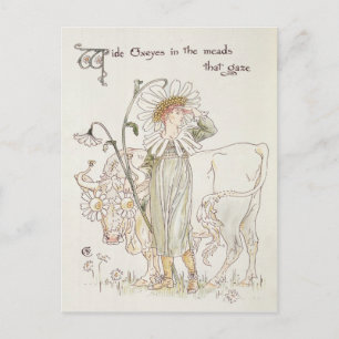 Postal Ojos salvajes en medios que miran'