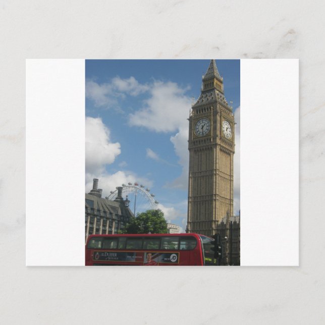Postal Ojos y Big Ben de Londres (Anverso)
