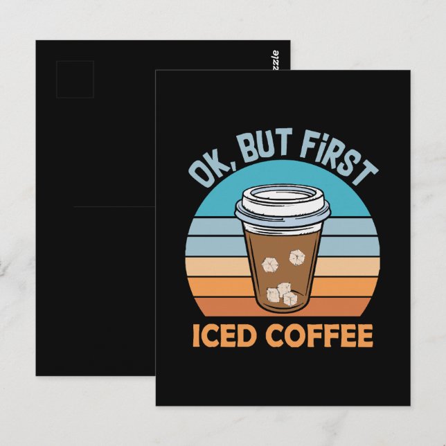 Postal ok pero primero café con hielo (Anverso / Reverso)
