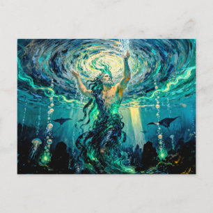 Postal Okeanos Titán Primordial del Océano de la mitologí