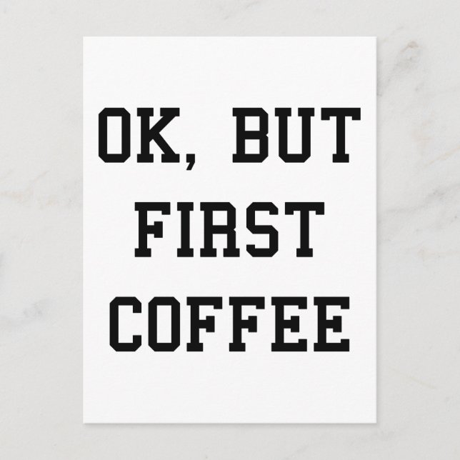 Postal Oki, pero el primer café (Anverso)