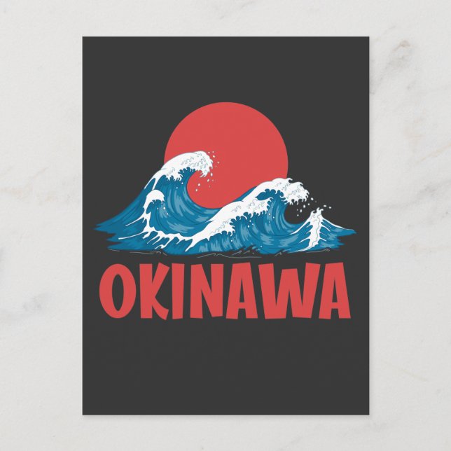 Postal Okinawa Japón Kanagawa Gran Ola (Anverso)