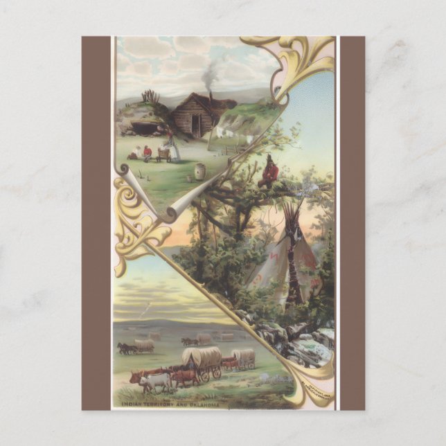 Postal Oklahoma Antiguo (Anverso)