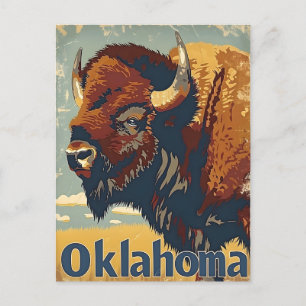 Postal Oklahoma Bison Vintage