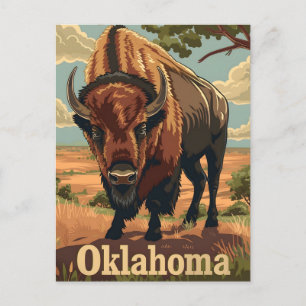 Postal Oklahoma Bison Vintage