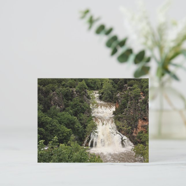 Postal Oklahoma, Cascada Turner Falls, (Anverso de pie)