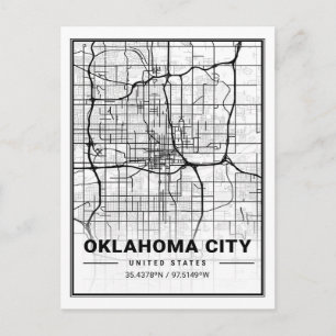 Postal Oklahoma City Oklahoma USA Travel City Map