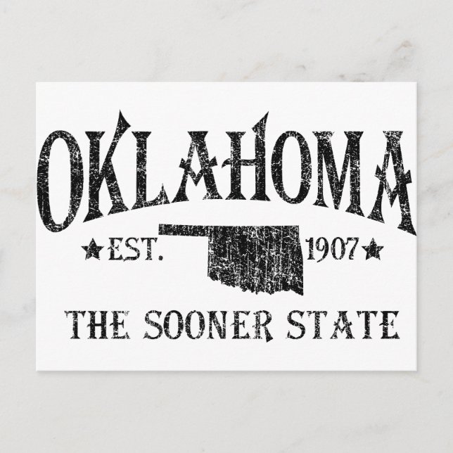 Postal Oklahoma - El Estado de los Pioneros (Anverso)