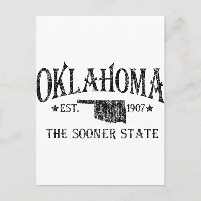 Postal Oklahoma - El Estado de los Sooners (Anverso)