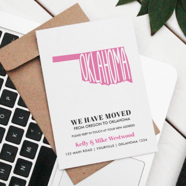 Postal OKLAHOMA Nos hemos mudado Nueva dirección Nueva Ca (Subido por el creador)