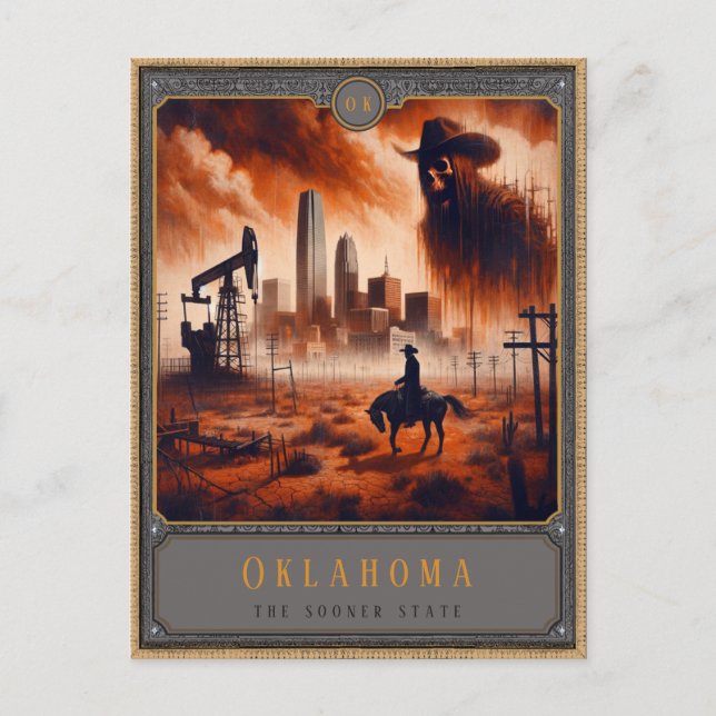 Postal Oklahoma | Postcarta de arte gótico (Anverso)