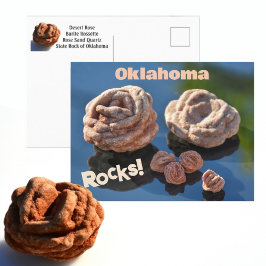 Postal ¡Oklahoma Rocks! Rosa del Desierto Roca del Estado