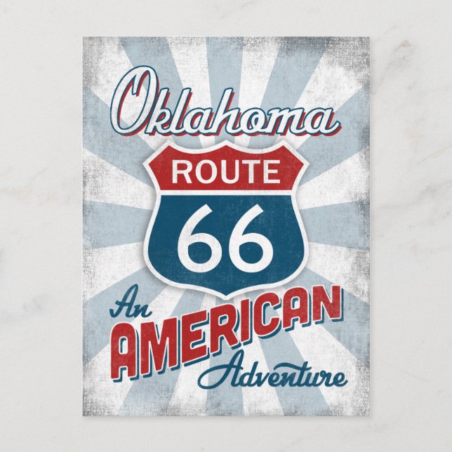 Postal Oklahoma Route 66 Vintage America (Anverso)