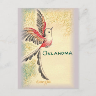 Postal Oklahoma Scissortail Bird