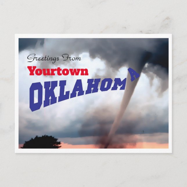 Postal Oklahoma Tornado (Anverso)