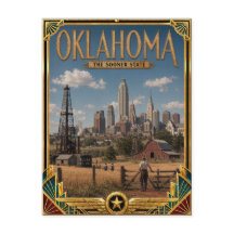 Oklahoma Vintage Art Deco Edad de Oro