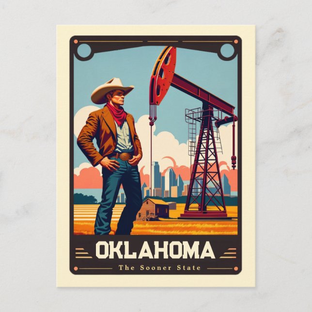 Postal Oklahoma | Vintage patriótico (Anverso)