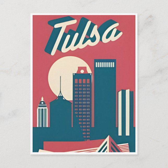 Postal Oklahoma Vintage Travel tulsa usa (Anverso)