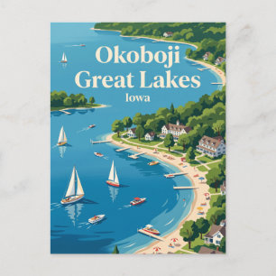 Postal Okoboji Iowa Grandes Lagos