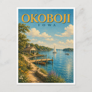 Postal Okoboji Iowa Lago Okoboji GeoSaga