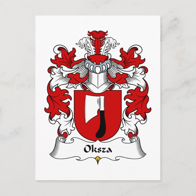 Postal Oksza Family Crest (Anverso)