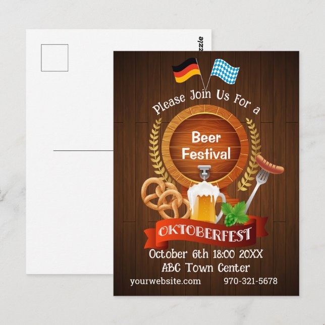 Postal Oktoberfest Beer Barrel (Anverso / Reverso)