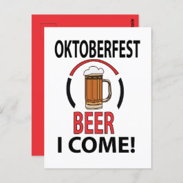Postal Oktoberfest Beer Beer Funny Oktoberfest