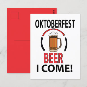 Postal Oktoberfest Cerveza Divertida Oktoberfest
