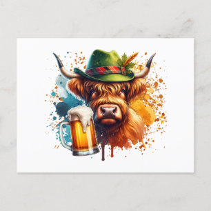 Postal Oktoberfest Cow