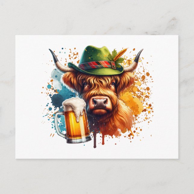 Postal Oktoberfest Cow (Anverso)