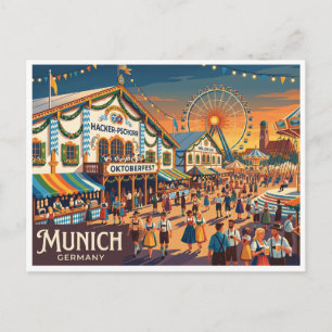Postal Oktoberfest en Theresienwiese Múnich Alemania