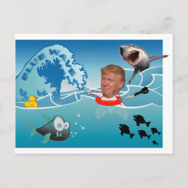 Postal Ola azul / Anti Trump,