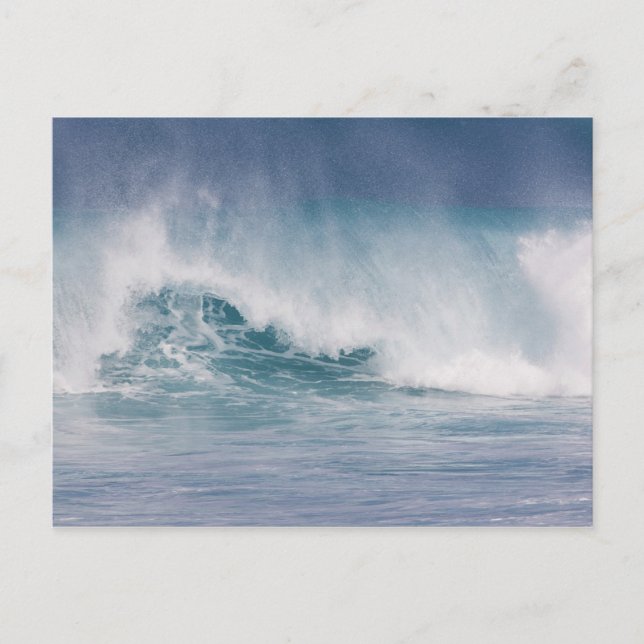 Postal Ola azul chocando, Maui, Hawái, EE. UU. 3 (Anverso)
