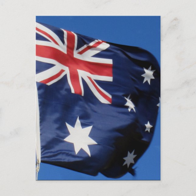 Postal ola de bandera australiana (Anverso)