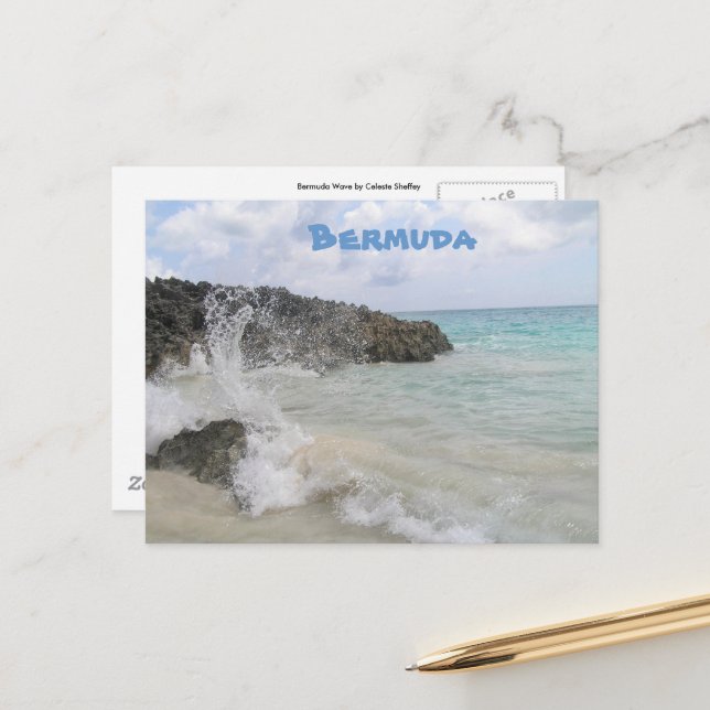 Postal Ola de Bermudas (Anverso/Reverso In Situ)
