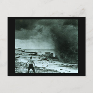 Postal Ola de huracán vintage