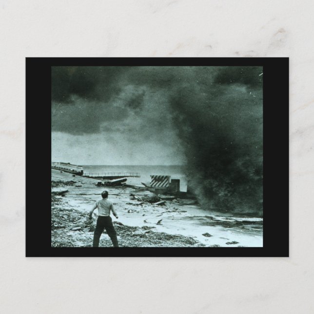 Postal Ola de huracán vintage (Anverso)