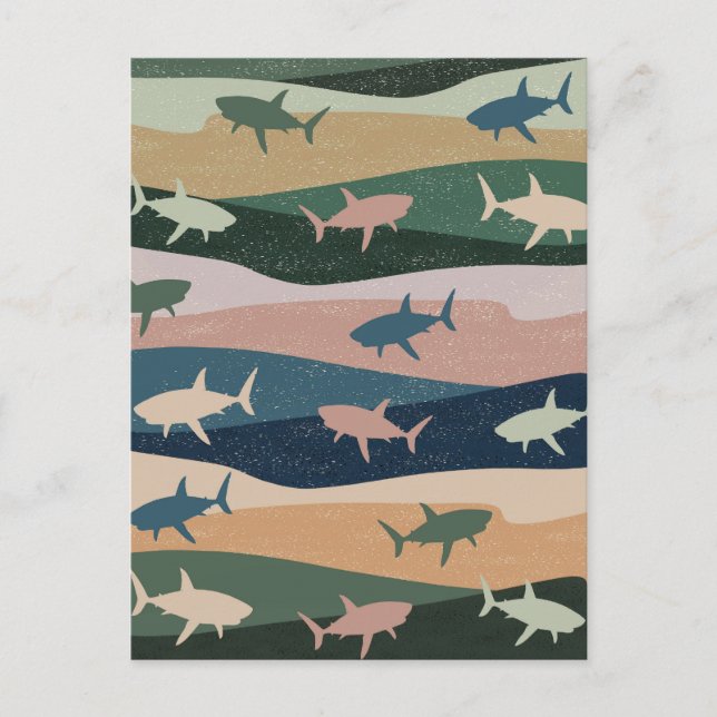 POSTAL OLA DE TIBURO DE VENTAJA (Anverso)