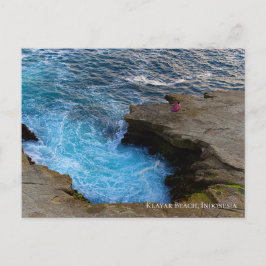 Postal Ola rompiente remolino de océano rocas del océano