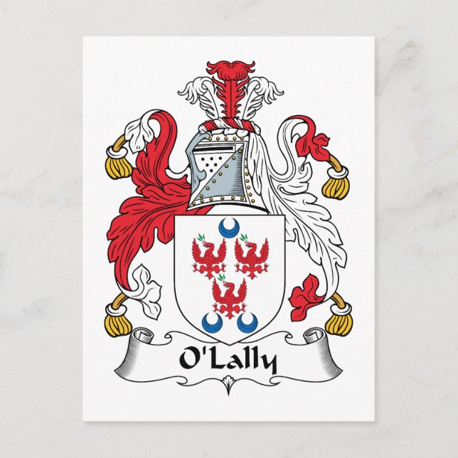Postal O'Lally Family Crest (Anverso)