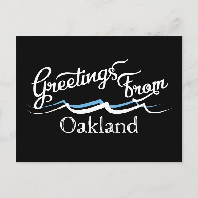 Postal Olas de agua de Oakland (Anverso)