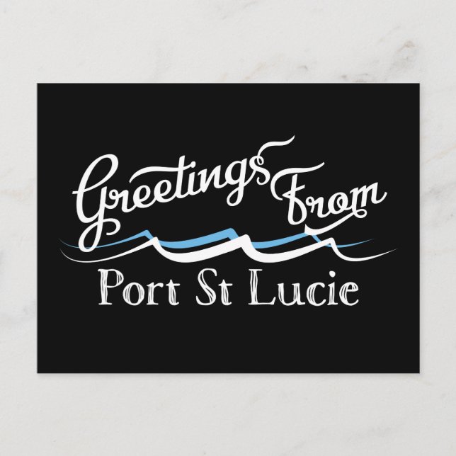 Postal Olas de agua de Port St Lucie (Anverso)
