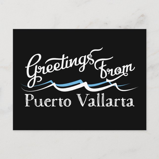 Postal Olas de agua de Puerto Vallarta (Anverso)