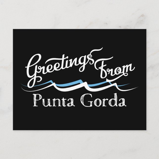 Postal Olas de agua de Punta Gorda (Anverso)